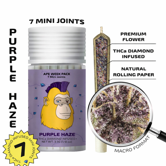 Purple Haze - 7 Diamond Infused Mini Joints (Sativa)