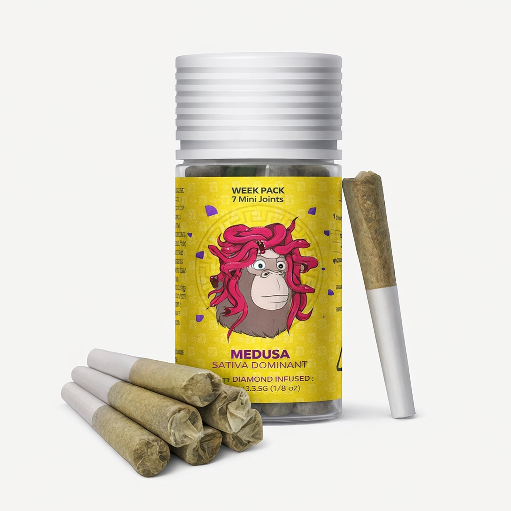 Medusa - 7 Diamond Infused Mini Joints (Sativa)