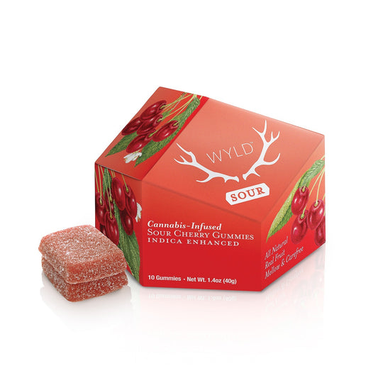 WYLD Sour Cherry (Idica) Enhanced Gummies